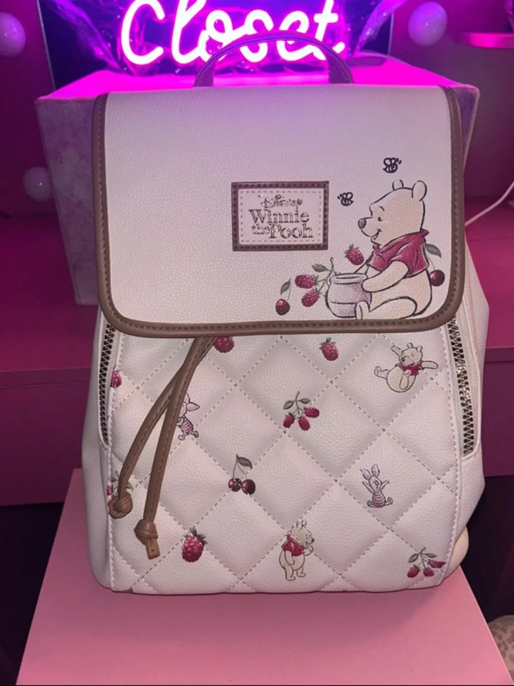 Disney Winnie The Pooh Quilted faux leather backpack New fall 2026